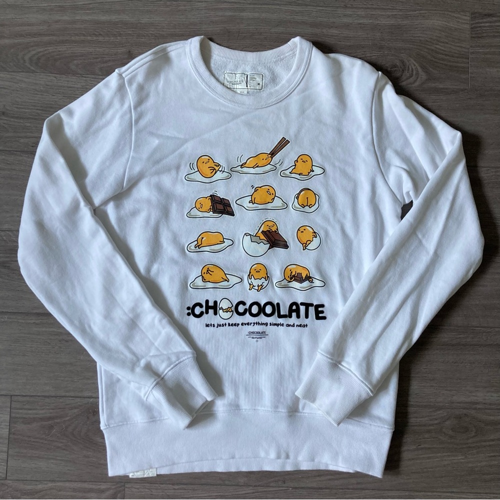 Gudetama x Chocoolate White Crewneck